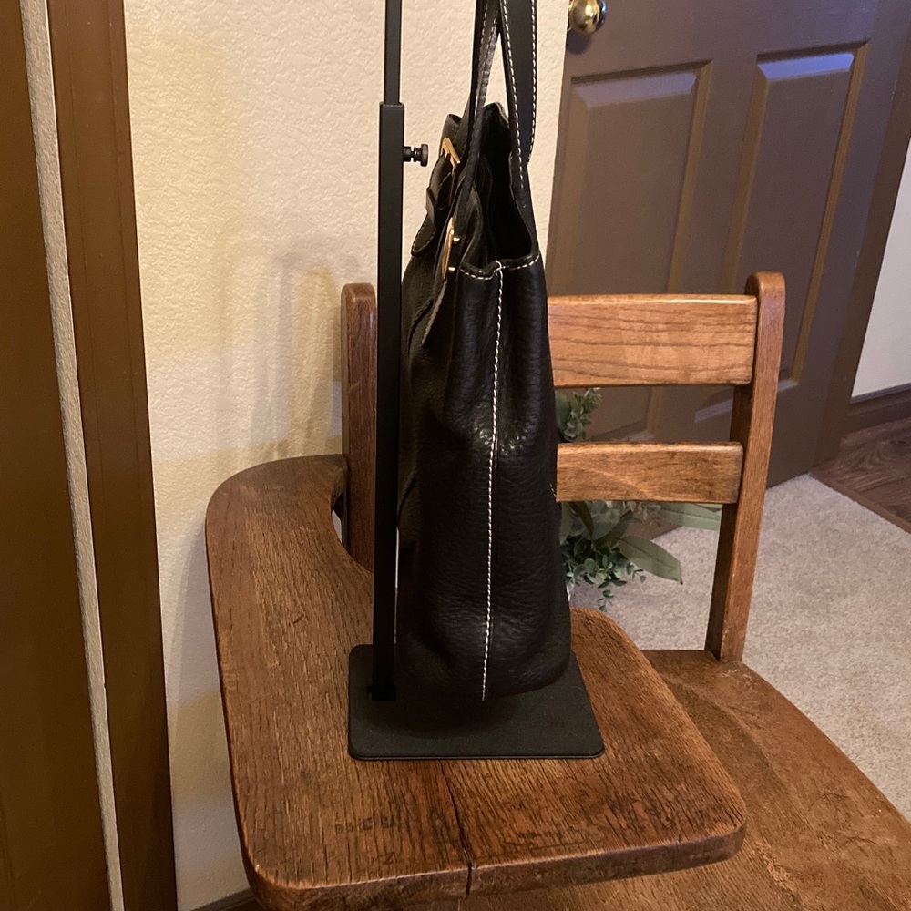 Burberrys London Calfskin Pebbled Leather Tote w/Nova Check Interior Vintage EUC - Picture 12 of 13